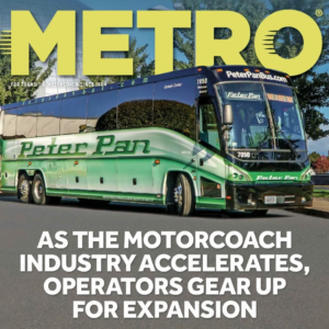 Cover of Metro Magazine's Winter 2024 edition featuring industry news and Peter Pan Bus Lines.