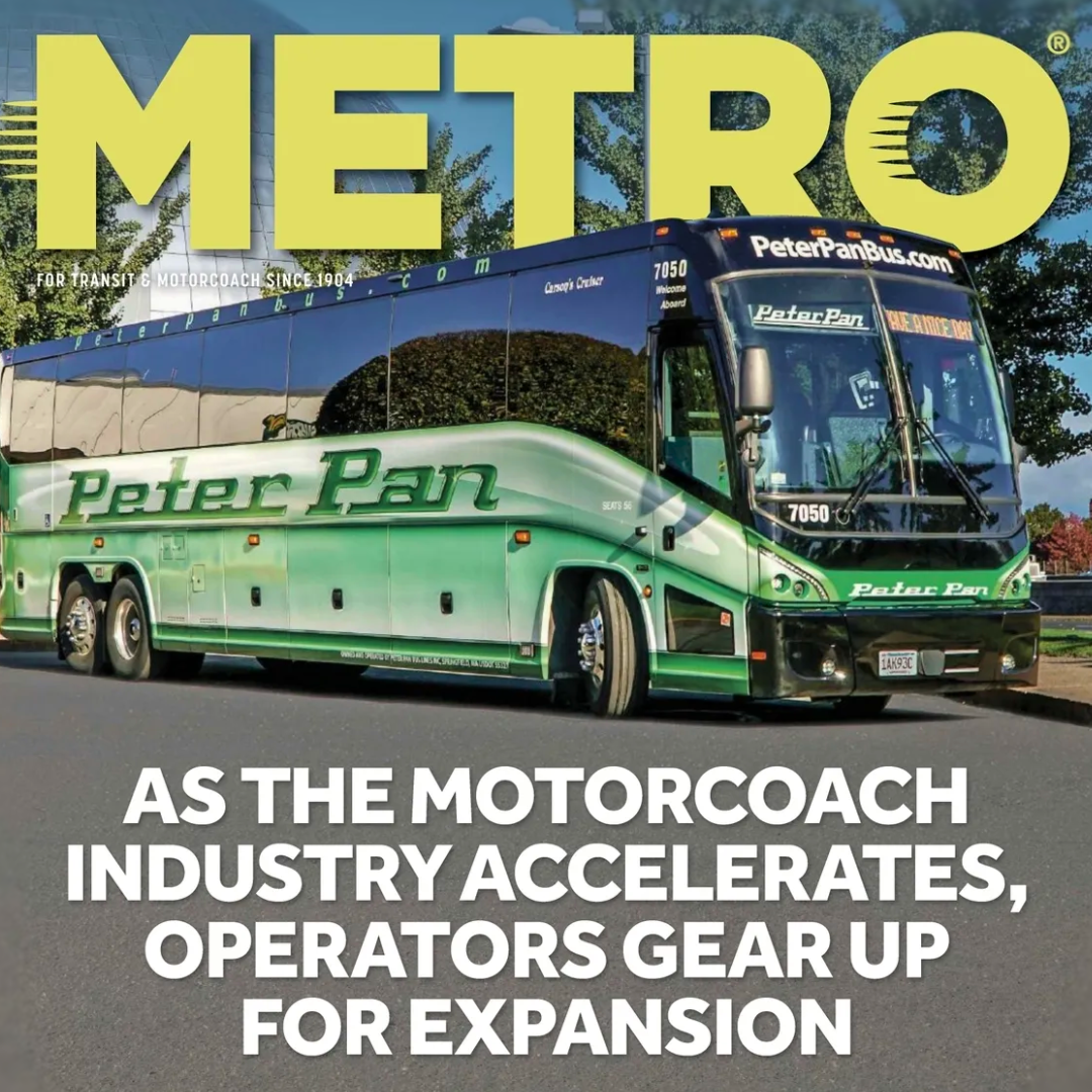 Cover of Metro Magazine's Winter 2024 edition featuring industry news and Peter Pan Bus Lines.
