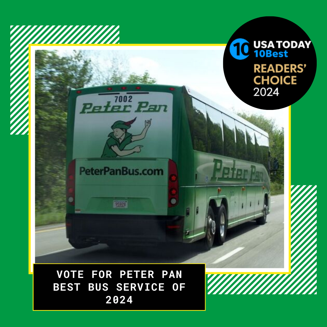 Support Peter Pan Bus Lines, nominated for Best Bus Service in USA Today's 10Best Awards 2024